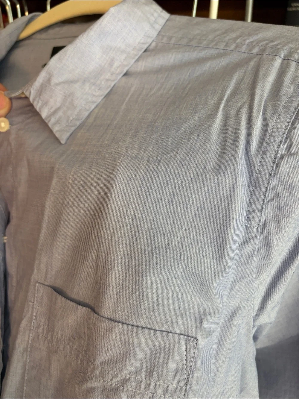 J. Crew Light Blue Women's-Style Button-Down Shirt